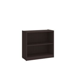 📚 Wood Laminate Espresso Two-Shelf Bookcase 32"W x 30"H – Starting at $99!
