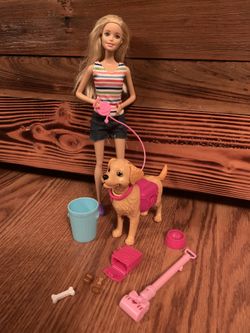 Barbie potty training dog playlet