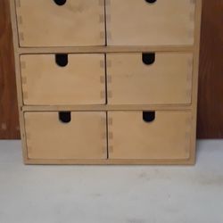 6 Drawer Wood Storage Unit