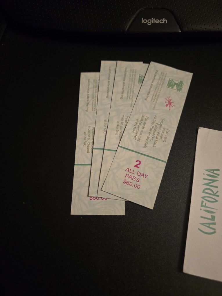 Paintball Field Tickets = 4