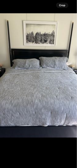 Parachute home cloud blanket and shams king marked grey