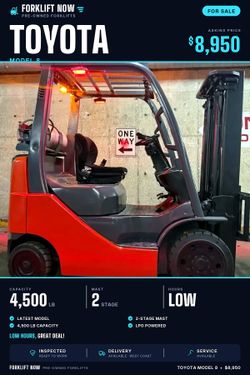 TOYOTA M8, latest model 4500 lb, 2 stage , LOW Hours, fully maintained