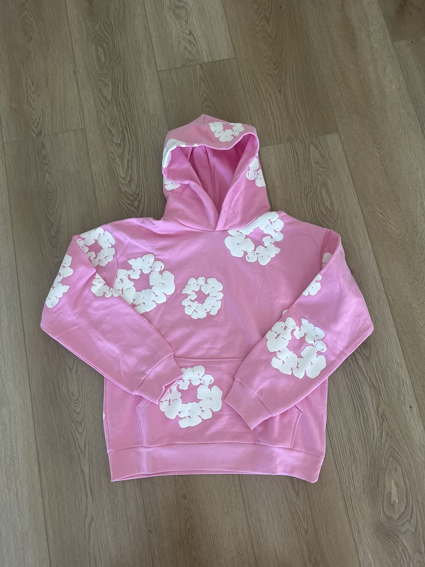 Pink Denim Tear Hoodie