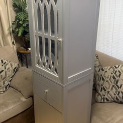 Tall Bathroom Freestanding Storage Cabinet 