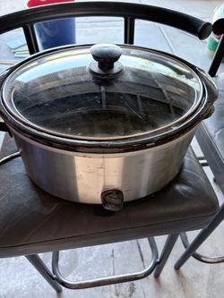 Stainless Steel Slow Cooker with Glass Lid