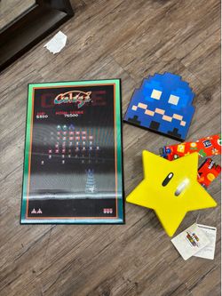 Pac-Man , Super Mario World,  Galaga  wall art decor