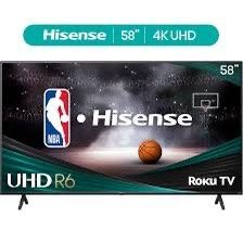 Hisense 58” Roku Smart TV + Swivel TV Stand – Great Condition!