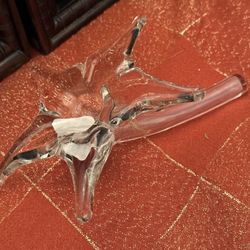 Star Lily  Shaped Clear, Art Glass