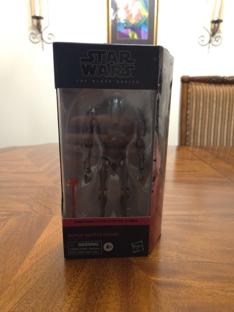 STAR WARS THE BLACK SERIES ATTACK OF THE CLONES SUPER BATTLE DROID ACTION FIGURE
