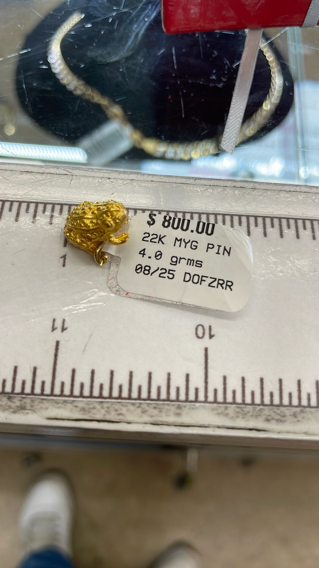 22K 4.0g Frog Pin
