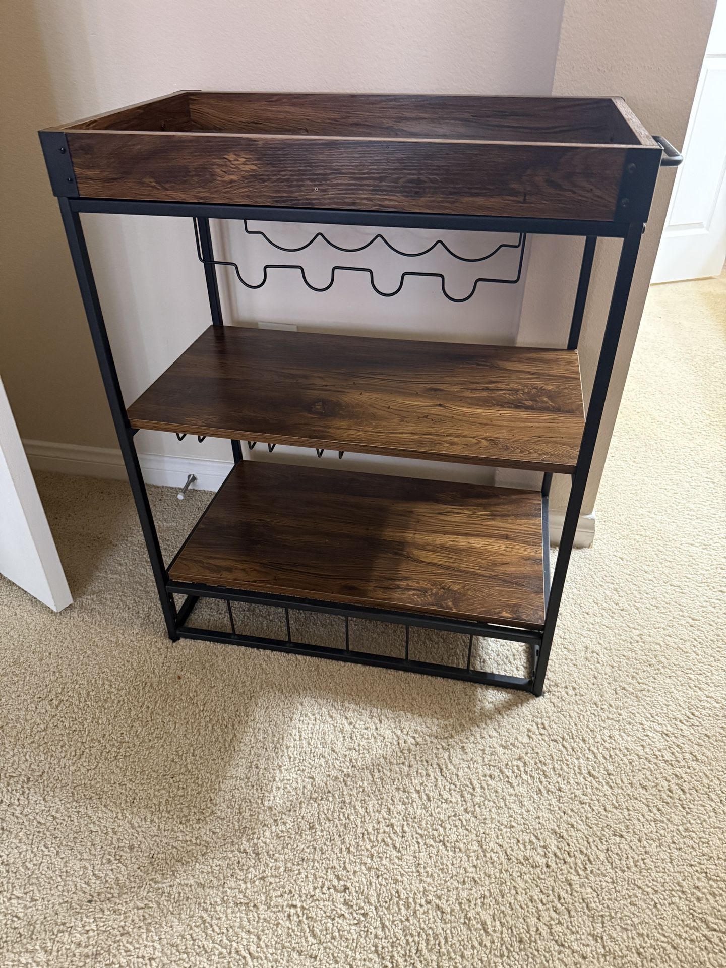 Wood Bar Cart