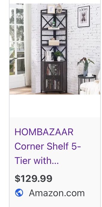 Corner Shelf 5 Tier / Storage  (Black)