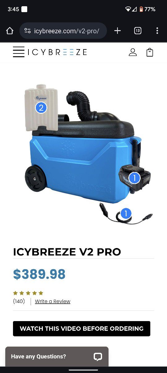 ICYBREEZE V2 PRO Portable AC Unit
