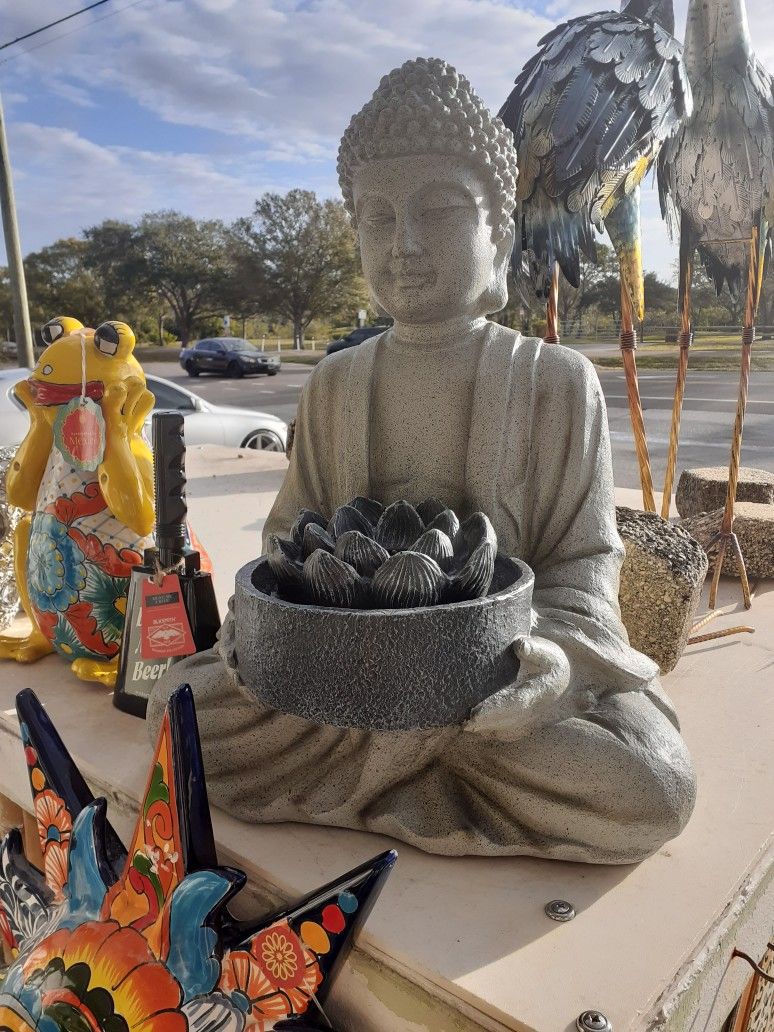 Large Lighted Buddha Fountain