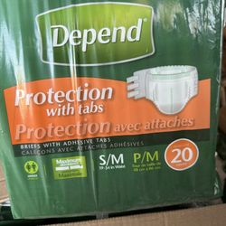 Woman S/M  Depends  With Tabs 