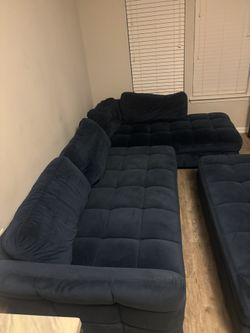 Used Sectional Blue Couch 