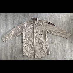 Berne Flame Resistant Button Down Long Sleeve Work Shirt Men’s Size Medium 