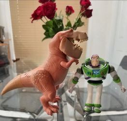 Disney Toy Story Buzz Lightyear & Rex Dinosaur Action Figures Lot