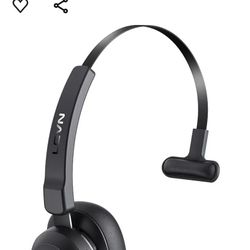 LEVN Trucker Headset, Trucker Bluetooth Headset with Noise Cancelling Microphone & Mute Button, Bluetooth Headset 5.2 Multipoint for Work from Home/Ce