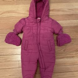 One Piece Snowsuit-size 0-3 Months