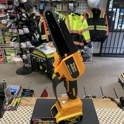TFC Cordless handheld 8in Chainsaw . (Compatible with 20v Dewalt Batteries ) (TOOL ONLY).  $69 