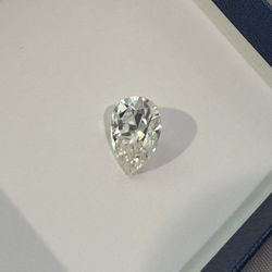 3.5ct Pear Cut Moissanite Loose Stone - Colorless with Certificate 
