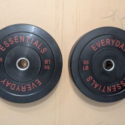 55lb Bumper Plates New