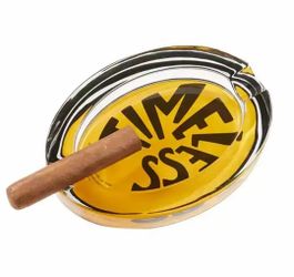 Nat Sherman Timeless Oval Glass Cigar Ashtray - BRAND NEW IN BOX
