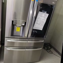 LG INSTAVIEW FRENCH 4 DOOR REFRIGERATOR OPEN BOX ITEMS