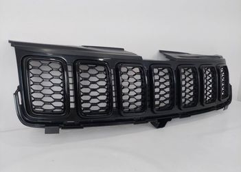 Front Grille Assembly & Gloss Black Trim Ring For Jeep 2017-20 Grand Cherokee