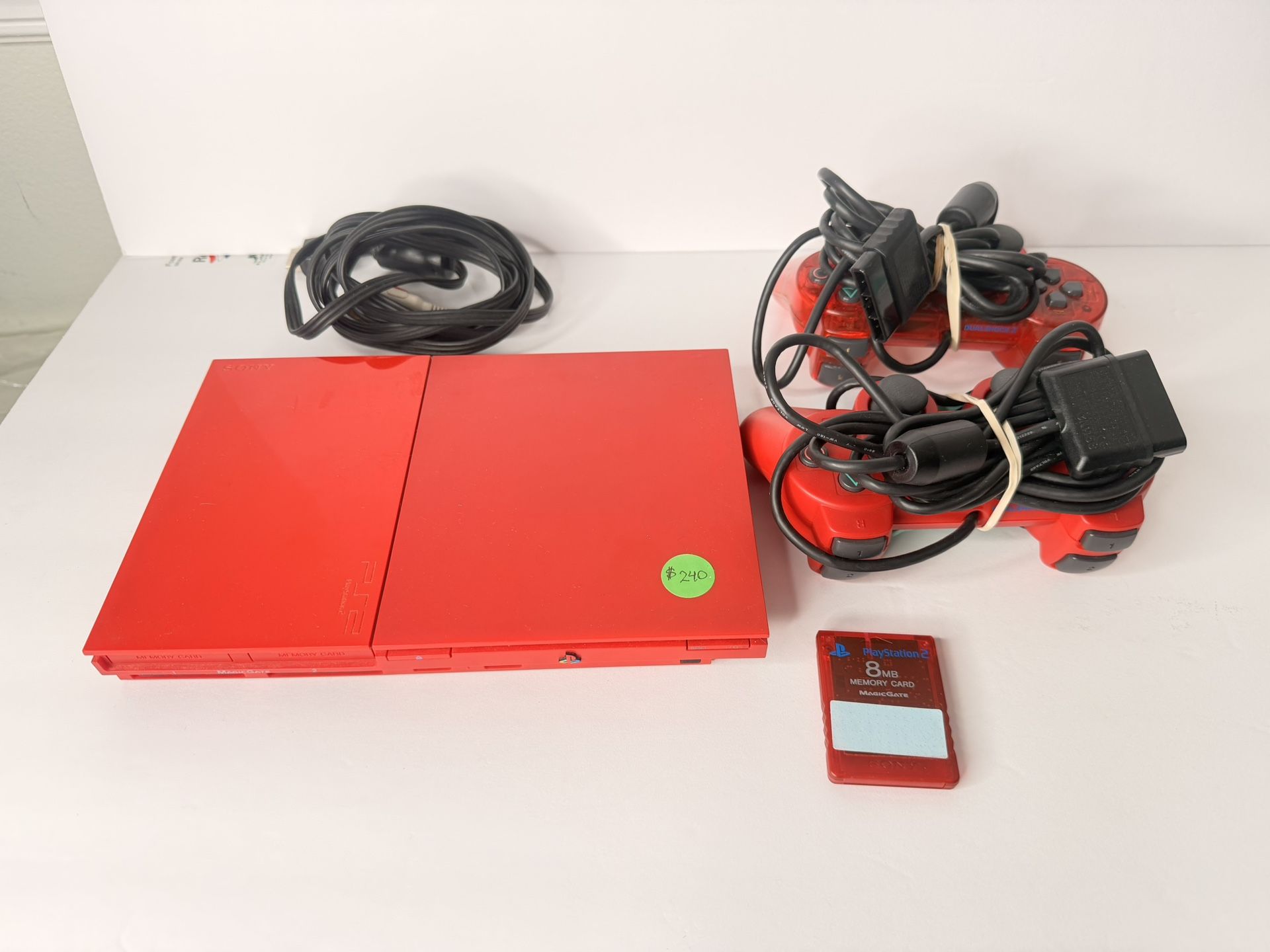 PS2 Special Red Edition With Matching Controller And Memory Card