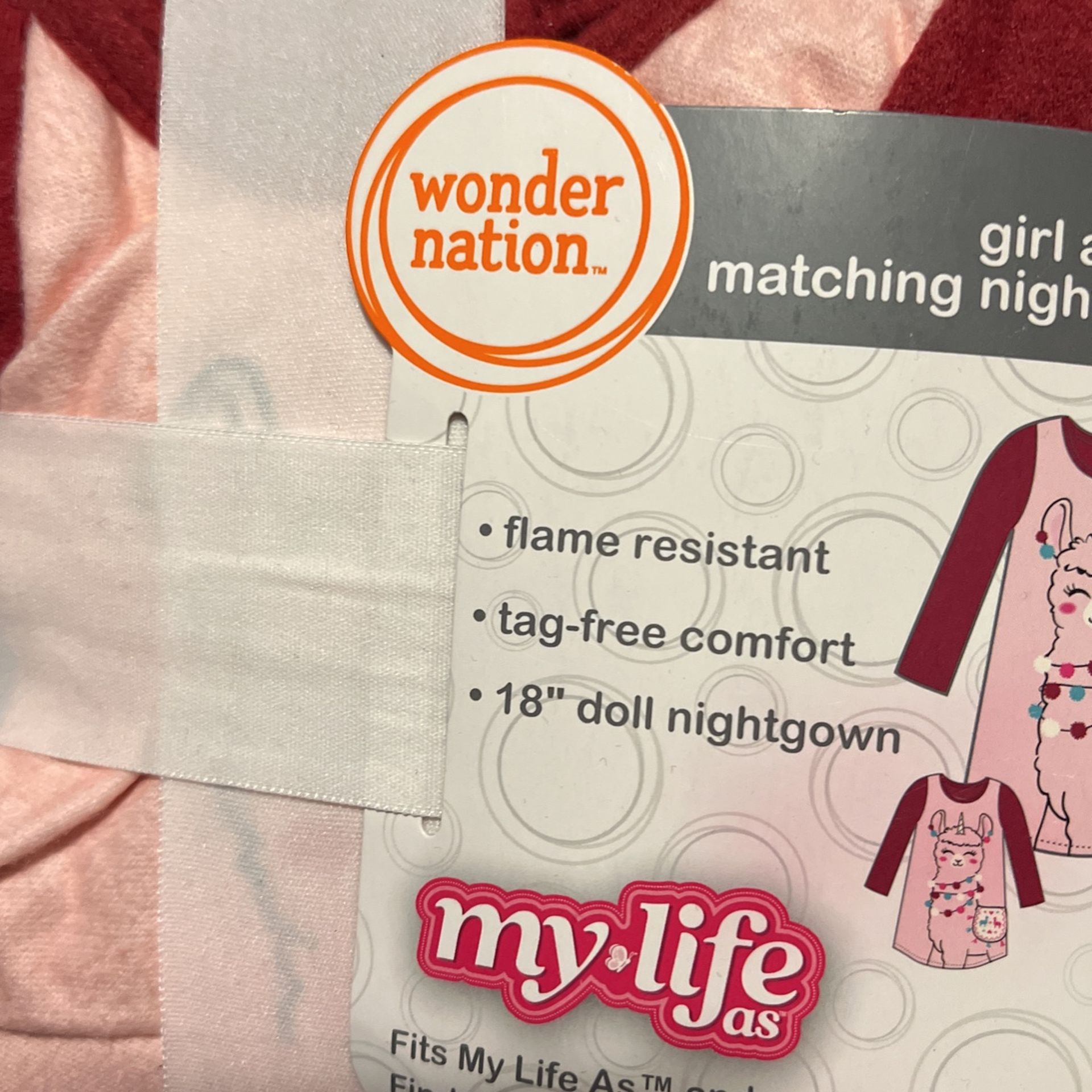 Wonder nation girl 2024 and doll matching nightgowns