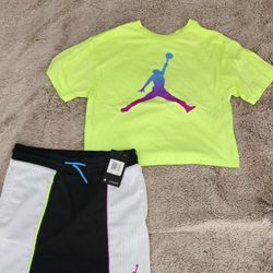Jordan Skirt and Tshirt Bundle $25  Size L girls ages 12-13