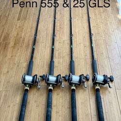 Fishing Rods and Reels  Penn, 555 and 25 GLS