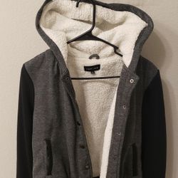 NEW LOOK - Gray Button-Up Hoodie (Size L)