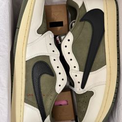 Size 10- Jordan 1 Retro Low OG SP x Travis Scott Medium Olives