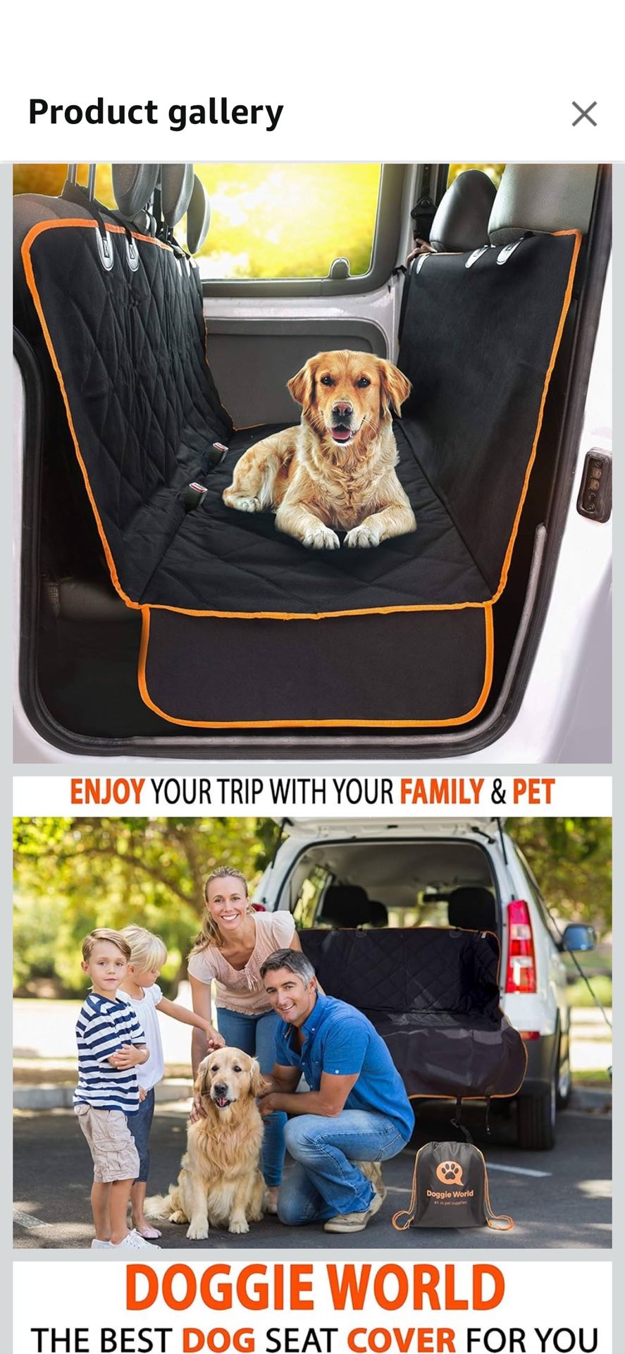 Dog Car Seat Cover XL