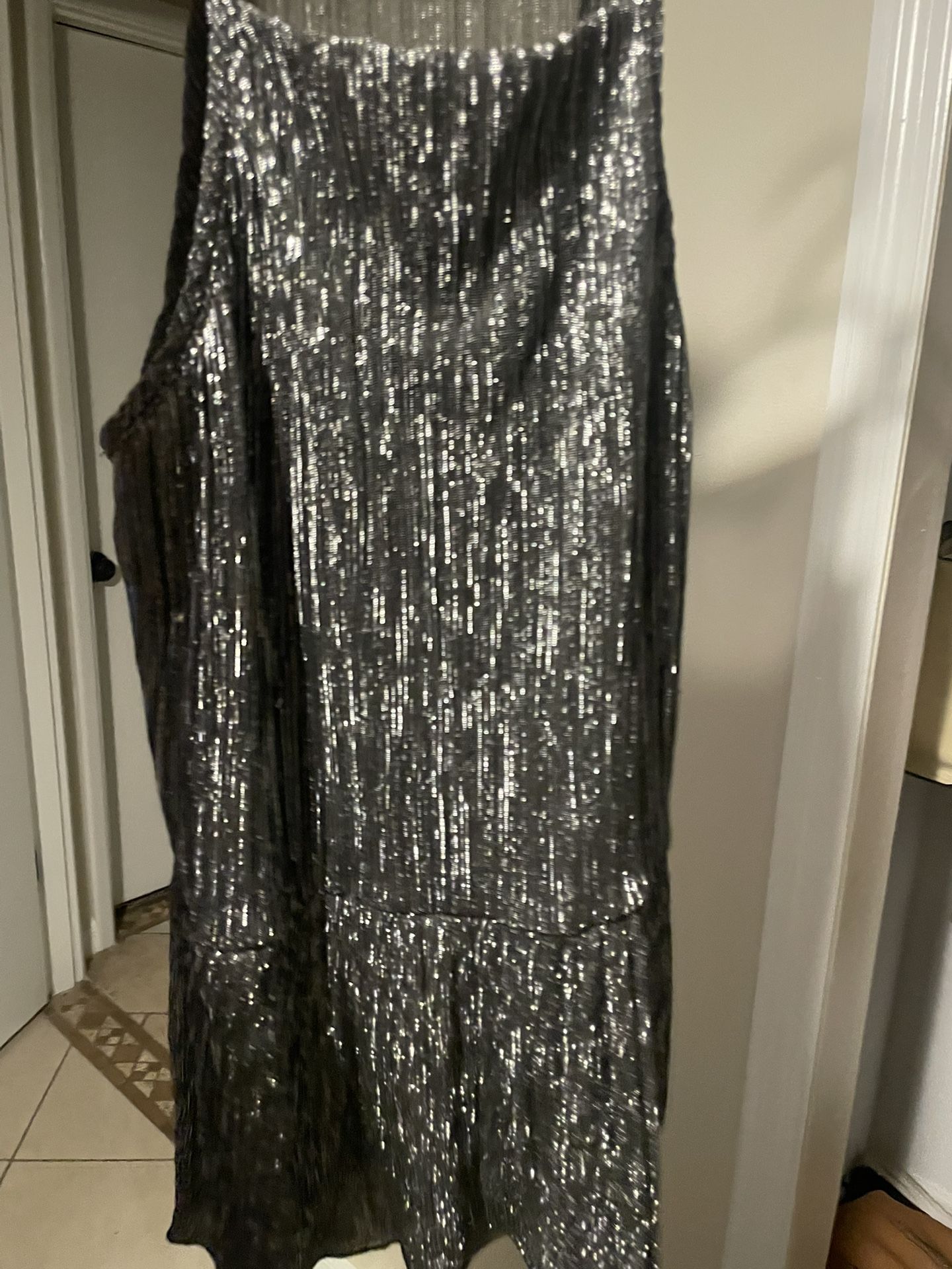 Beautiful Black And Silver Dress Tank Top