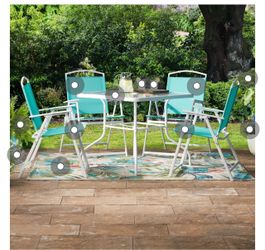 Patio Table with Chairs 5-Piece Outdoor Dining Set,