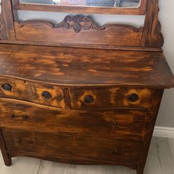 Antique Dresser With Mirror