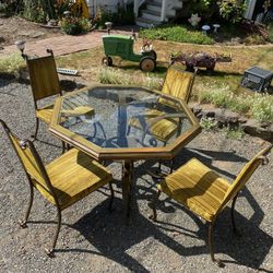 Mid century table with chairs,