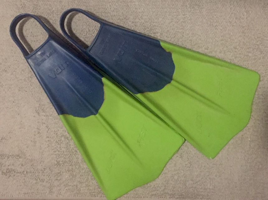 VOIT Duck Feet Fins, Size (XL) Extra-Large 11-13 US, Blue/Green