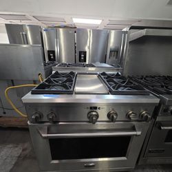 36" GE MONOGRAM DUAL FUEL RANGE STAINLESS STEEL 