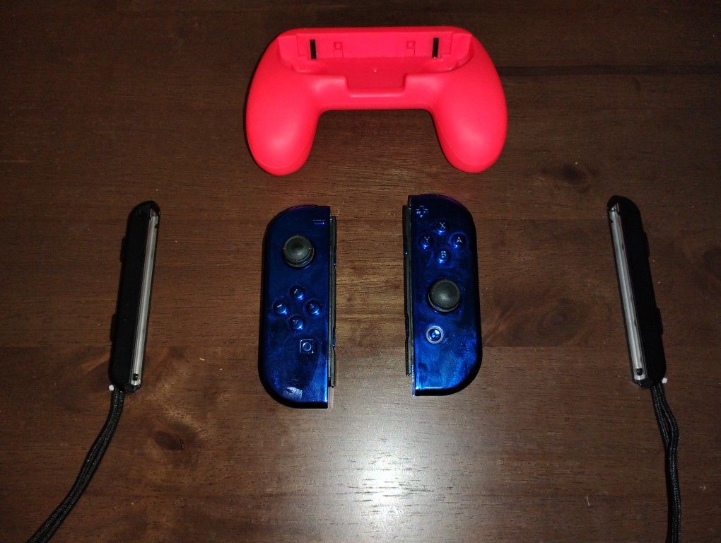 Switch Joycons OEM With Extreme rate Metalic Blue Shell