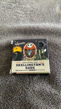 Dr. Squatch Ltd Ed. Bar Soap Skellington's Suds Light Grit 5oz Disney  men’s natural soap limited edition new sealed  bone flower extract