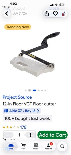 Project Source 12-in VCT Floor Cutter