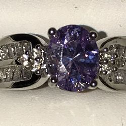 Size 6 tanzanite silver ring