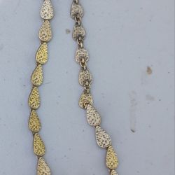Lucky Brand gold-tone hammered geometric collar necklace,