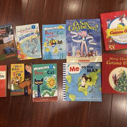 Children school and reading materials