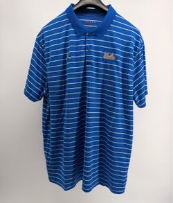 Jordan Air Men's Striped UCLA Polo in blue XXL